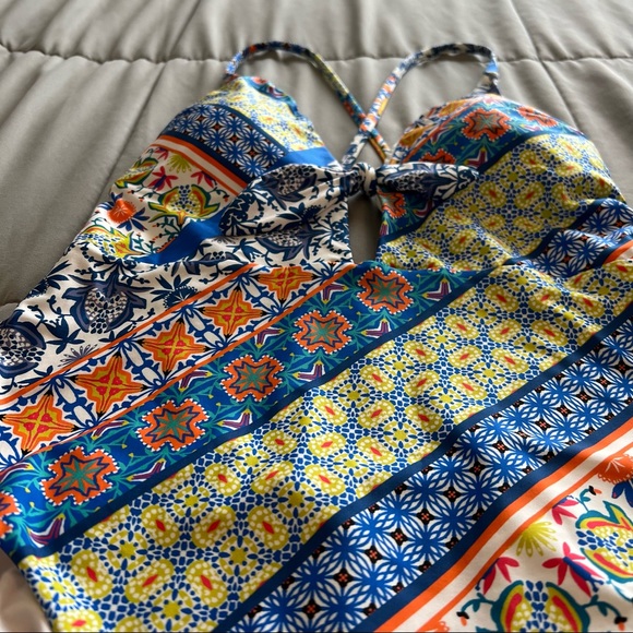 Nanette Lepore One Piece Patchwork Goddess Swimsuit - Picture 7 of 8